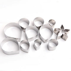 ROSE PETAL, LEAVES & CALYX CUTTERS METAL SET 23 PCS A408