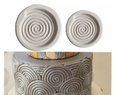 ROUND SPIRALS SHELL MOULD 2PCS