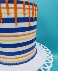 TALL BAYADERE STRIPES SCRAPER/ICING COMB (10*4")