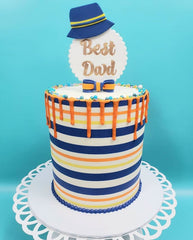 TALL BAYADERE STRIPES SCRAPER/ICING COMB (10*4")