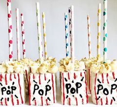 POLKA DOT PATTERN LOLLIPOP/CAKE POP STICKS/STRAWS 24 PCS