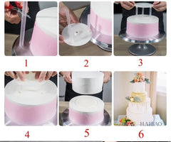 TIERED CAKE SUPPORTS WITH DOWELS SET (REUSABLE)
