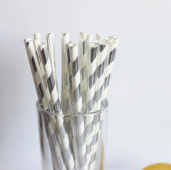 METALLIC LOLLIPOP/CAKE POP STICKS/STRAWS 25 PCS