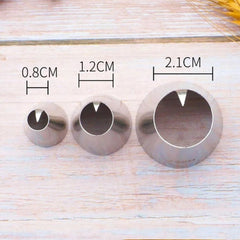 PEACH SHAPE NOZZLE SET 3PCS