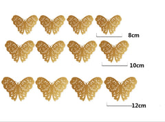 GOLD FOIL PAPER BUTTERFLIES CAKE TOPPER 1PC