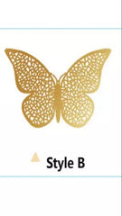 GOLD FOIL PAPER BUTTERFLIES CAKE TOPPER 1PC