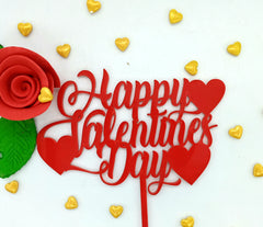 HAPPY VALENTINE'S DAY ACRYLIC TOPPER