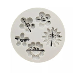 MINI ASSORTED FILLER FLOWERS MOULD 6 PCS