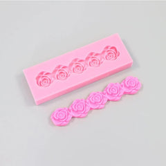 MINI ROSES BORDER MOULD 5PCS