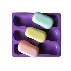 6 CAVITY CLASSIC SOAP SHAPE MOULD (RANDOM COLOUR)