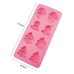 LARGE CHRISTMAS THEMED CHOCOLATE MOULD 8 CAVITY