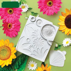 SUNFLOWER FLOWER PETALS VEINER PANEL SET 3PCS (GREY)