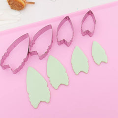 STAINLESS STEEL HEART PEONY PETAL CUTTER SET 4 PCS A326