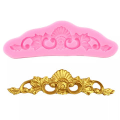 PALM CENTER WITH LEAVES SCROLL BORDER MOULD