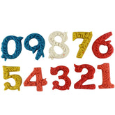 EMBELLISHED NUMBERS MOULD 0-9 WITH LOLLIPOP HOLE