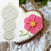SHARP EDGES STITCHED PETALS FLOWER HEAD MOULD 3 SIZES