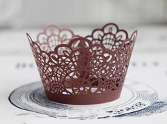 LASER CUT LACE CUPCAKE CAGES/WRAPPERS  - {12 Pcs}
