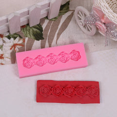 MINI ROSES BORDER MOULD 5PCS