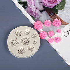 ASSORTED ROSES FLOWERS MOULD 8PCS
