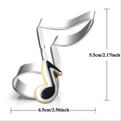 ASSORTED MUSIC COOKIE CUTTERS SET 6PCS