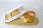 PLAIN WHITE POLY COATED, BREAD/SCONES/BUNS PACKAGING BAGS WITH WINDOW