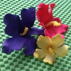 MOANA/HIBISCUS FLOWER CUTTER PLASTIC 3 Pcs
