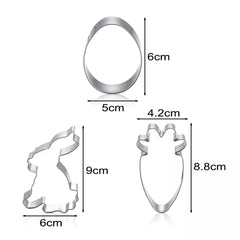 EASTER COOKIE CUTTER SET 3PCS