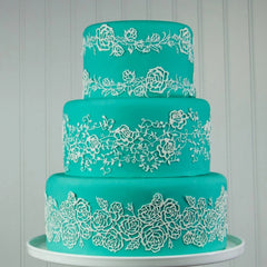 ROSES BORDER CAKE LACE MAT (LARGE)