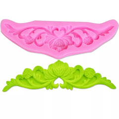 PEONY FLOWER CENTER WITH SCROLL BORDER MOULD