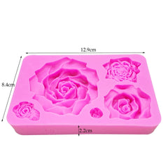 LARGE ROSE FLOWER MOULD 5PCS