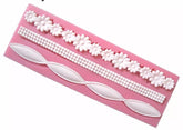 FLOWER & RIBBON SILICONE BORDER MOULD 3 TYPES (GREY)