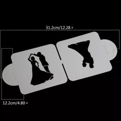 DANCING COUPLE STENCIL 2PCS