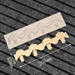 LACE DRAPE WITH BEAD TUSSLES BORDER MOULD