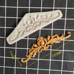 SCROLL WITH FLOWER BUD BORDER MOULD