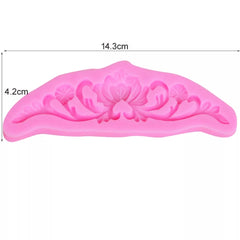 PEONY FLOWER CENTER WITH SCROLL BORDER MOULD