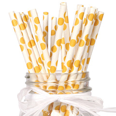 POLKA DOT PATTERN LOLLIPOP/CAKE POP STICKS/STRAWS 24 PCS
