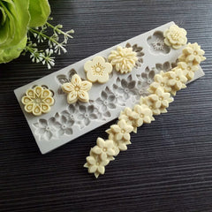 SMALL FLOWERS BORDER MOULD WITH FILLER FLOWERS (GREY)