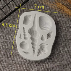 CONCH AND ASSORTED SEA SHELLS MOULD