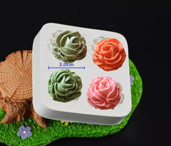 3D ROSES FLOWERS MOULD 4PCS