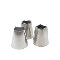 3 PC SQUARE STAINLESS STEEL LARGE NOZZLE SET