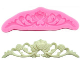 PEONY FLOWER CENTER WITH SCROLL BORDER MOULD