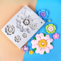 POPPY FLOWER MOULD 6PCS