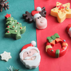 LARGE CHRISTMAS THEMED CHOCOLATE MOULD 6 CAVITY