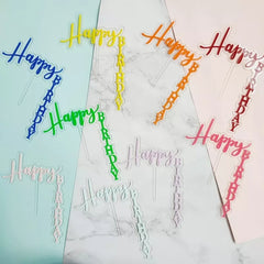 CAKE SIDE HAPPY BIRTHDAY CAKE TOPPER