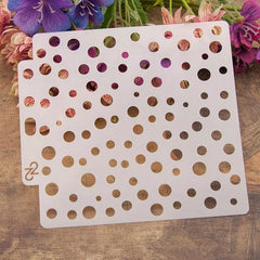 POLKA DOT MINI COOKIE STENCIL 13 BY 13 CM