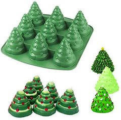 3D LARGE CHRISTMAS TREE CHOCOLATE MOULD 9 CAVITY