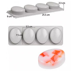 RECTANGULAR/ROUND/OVAL SOAP MOULD (4 HOLES)