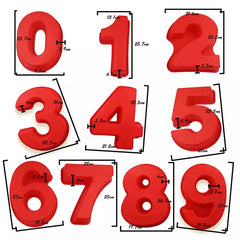 LARGE SILICONE NUMBER CHOCOLATE MOUSSE MOULD 1PC