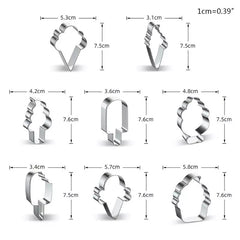 ASSORTED ICECREAM COOKIE CUTTERS SET 8PCS