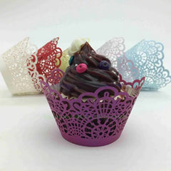 LASER CUT LACE CUPCAKE CAGES/WRAPPERS  - {12 Pcs}